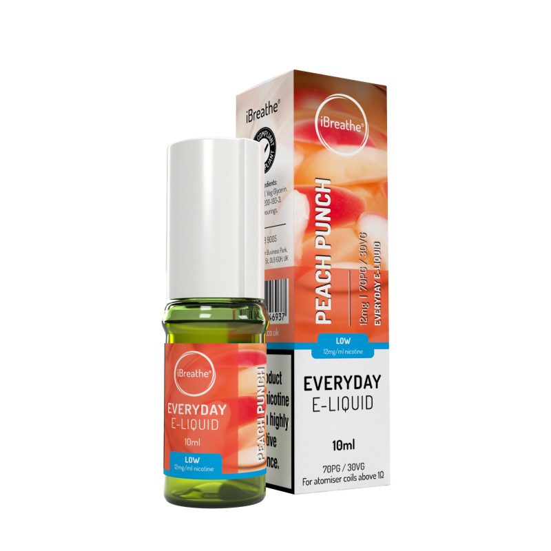 iBreathe High PG E-Liquid Peach Punch 10ml