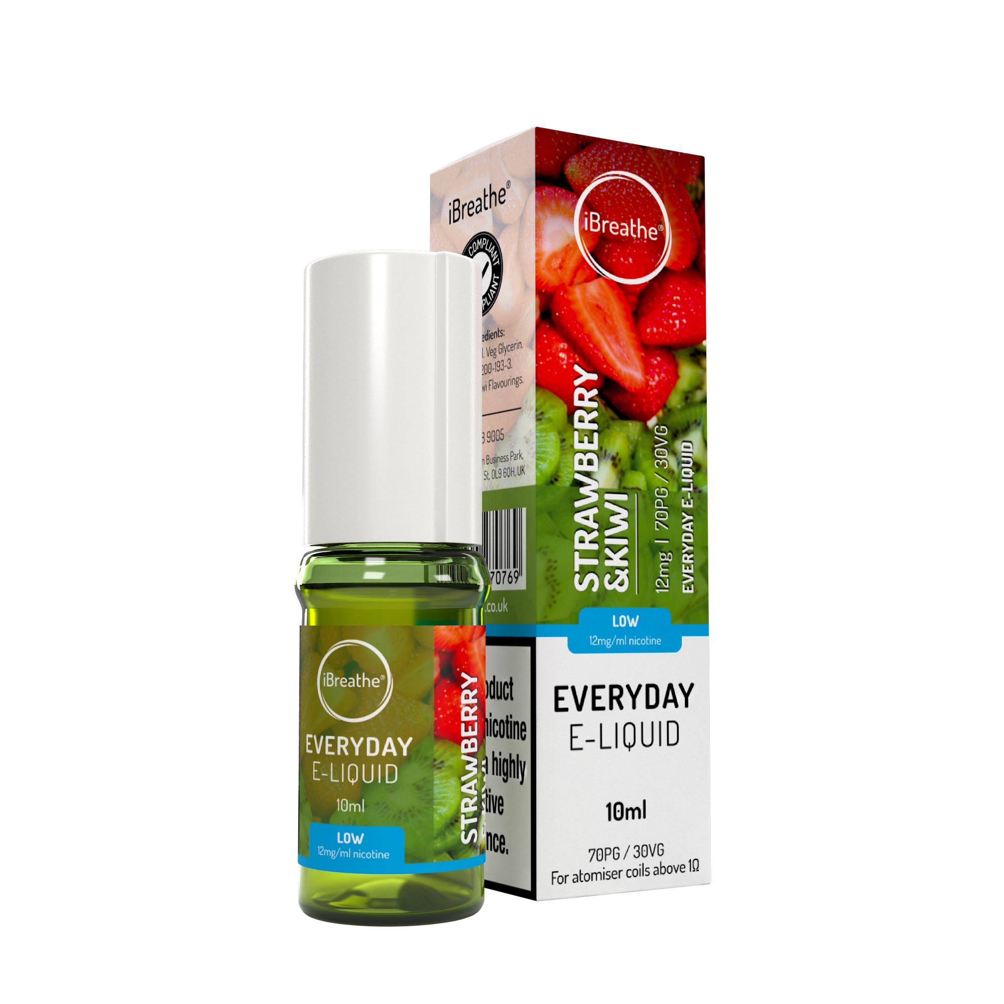 iBreathe High PG E-Liquid Strawberry Kiwi 10ml