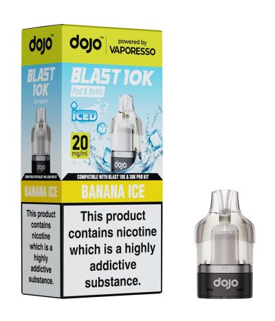 Banana Ice – Dojo Blast 10K Pod (2ml + 10ml Refillable Pod)