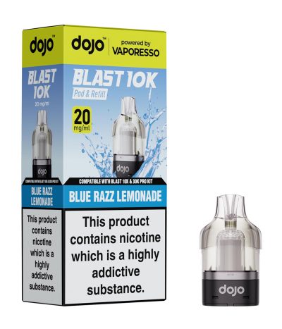 Blue Razz Lemonade – Dojo Blast 10K Pod (2ml + 10ml Refillable Pod)