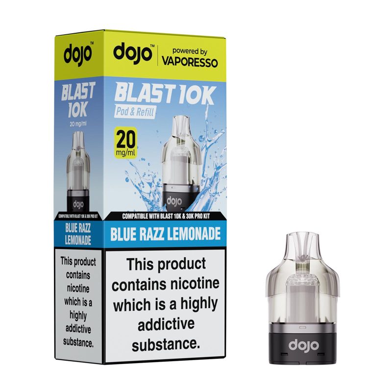 Blue Razz Lemonade – Dojo Blast 10K Pod (2ml + 10ml Refillable Pod)