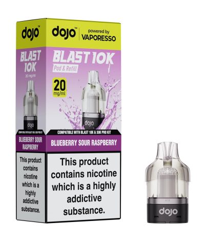 Blueberry Sour Raspberry – Dojo Blast 10K Pod (2ml + 10ml Refillable Pod)