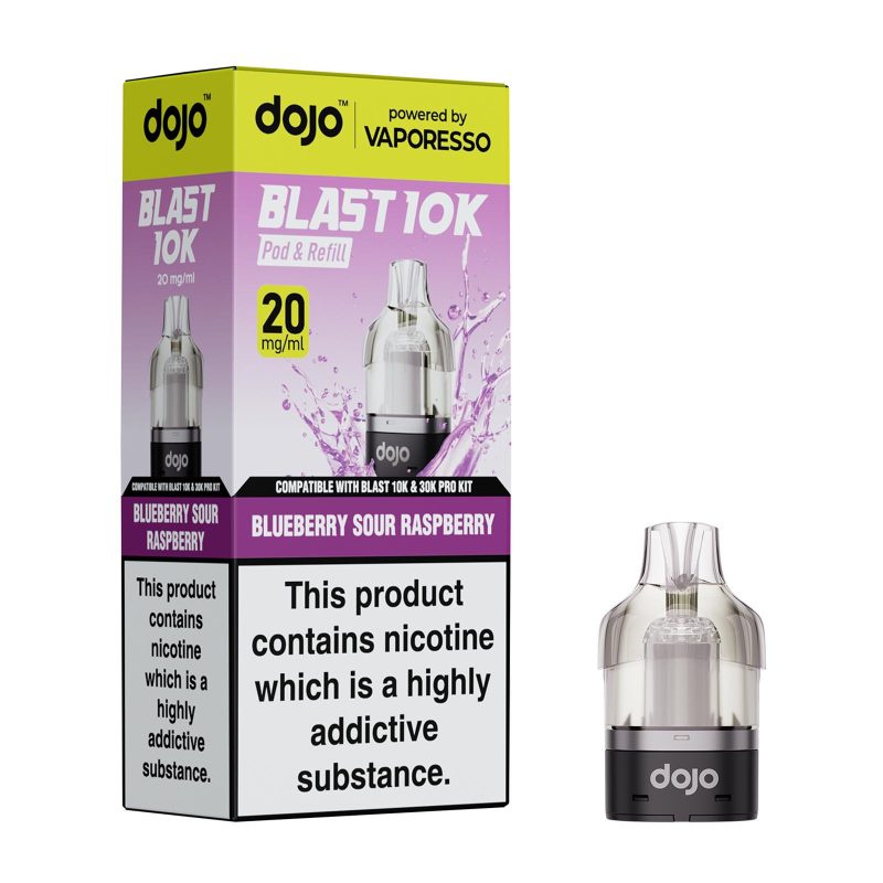 Dojo Blast 10K Pods - Blueberry Sour Raspberry Blueberry Sour Raspberry – Dojo Blast 10K Pod (2ml + 10ml Refillable Pod)
