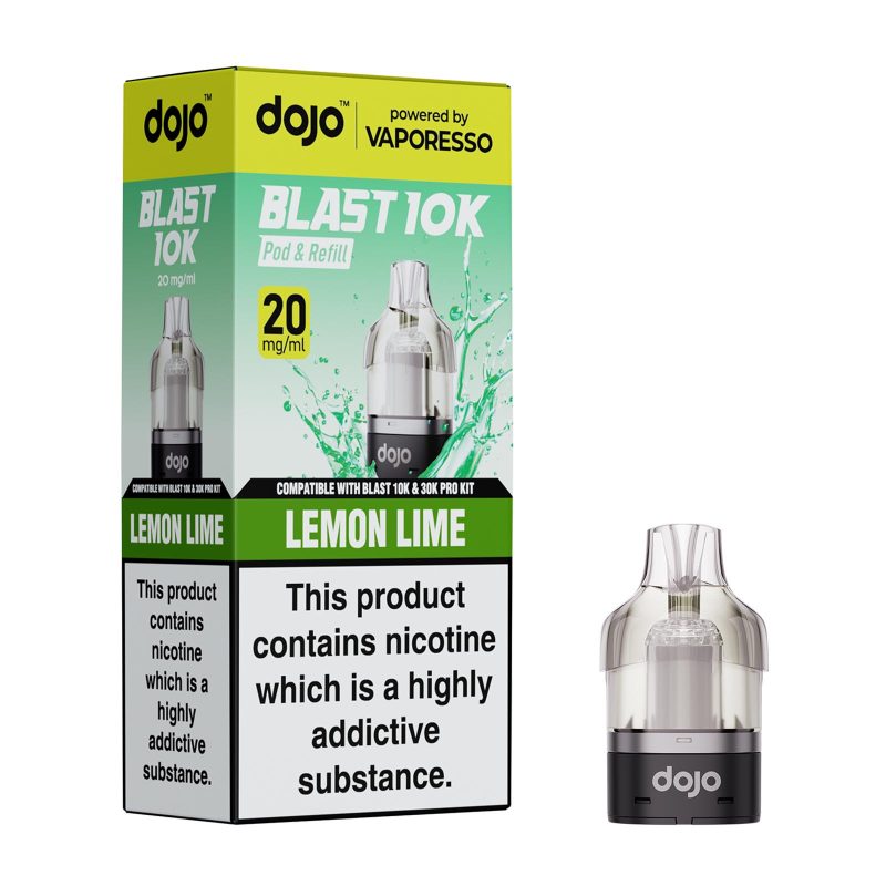 Lemon Lime – Dojo Blast 10K Pod (2ml + 10ml Refillable Pod)