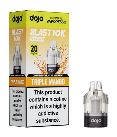 Triple Mango – Dojo Blast 10K Pod (2ml + 10ml Refillable Pod)