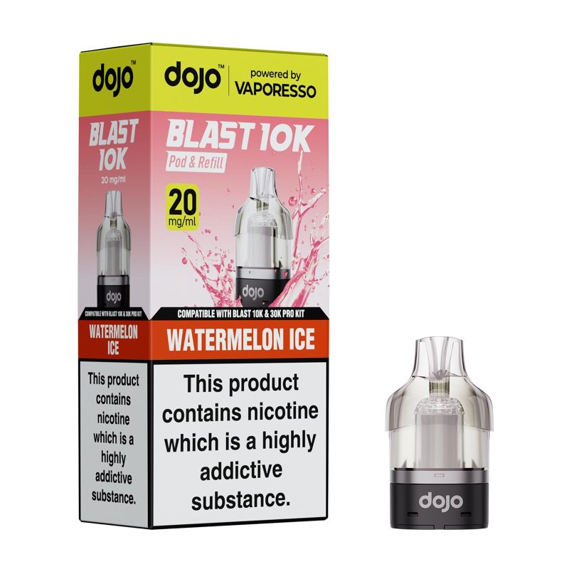 Dojo Blast 10K Pods - Watermelon Ice Watermelon Ice – Dojo Blast 10K Pod (2ml + 10ml Refillable Pod)