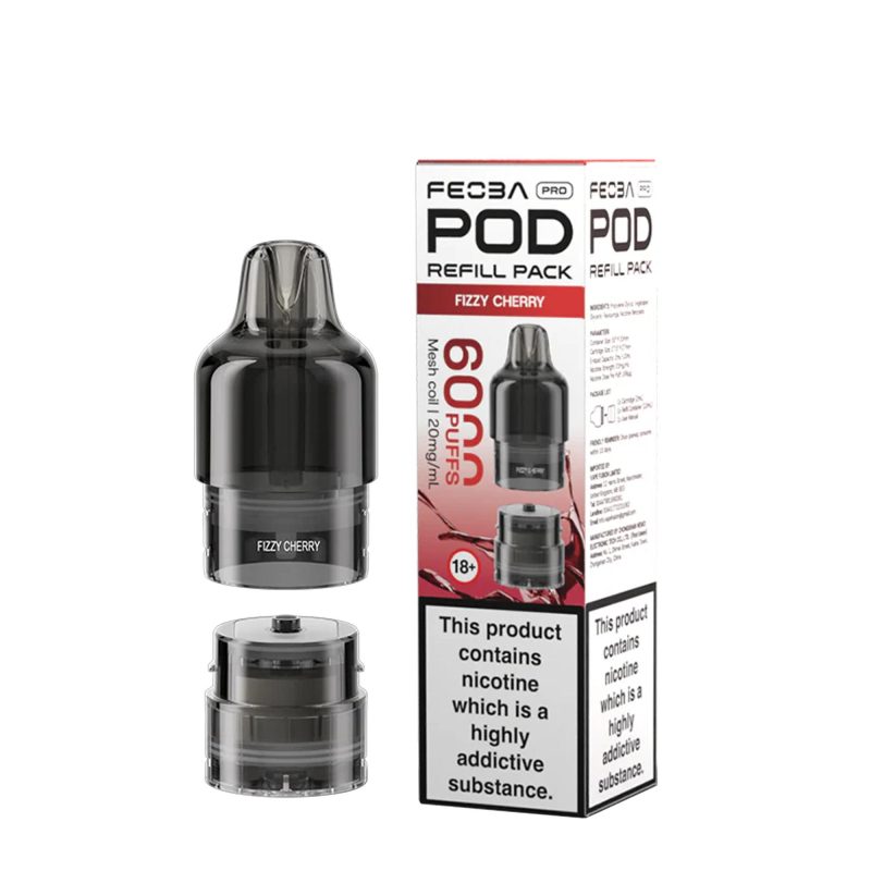 Feoba Pro 6000 Pods - Fizzy Cherry Fizzy Cherry – Feoba Pro 6000 Pod (2ml + 10ml Refillable Pod)
