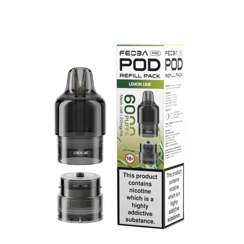 Feoba Pro 6000 Pods - Lemon Lime Lemon Lime – Feoba Pro 6000 Pod (2ml + 10ml Refillable Pod)