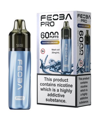 Blue Razz Lemonade – Feoba Pro 6000 Vape Kit (2ml + 10ml Refillable Pod)