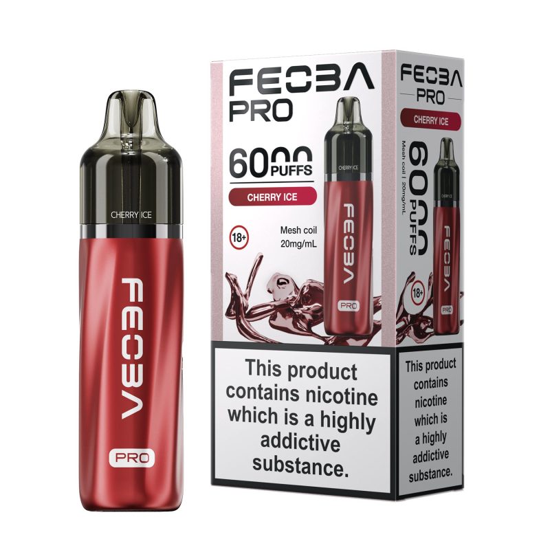 Cherry Ice – Feoba Pro 6000 Vape Kit (2ml + 10ml Refillable Pod)
