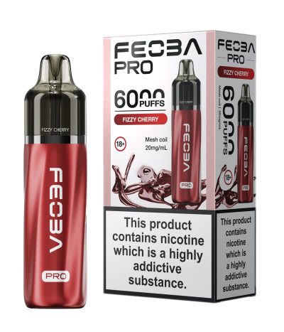 Fizzy Cherry – Feoba Pro 6000 Vape Kit (2ml + 10ml Refillable Pod)