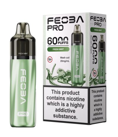 Fresh Mint – Feoba Pro 6000 Vape Kit (2ml + 10ml Refillable Pod)