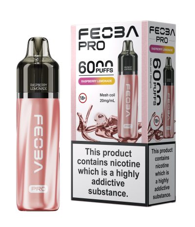 Raspberry Lemonade – Feoba Pro 6000 Vape Kit (2ml + 10ml Refillable Pod)