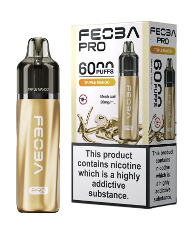 Triple Mango – Feoba Pro 6000 Vape Kit (2ml + 10ml Refillable Pod)