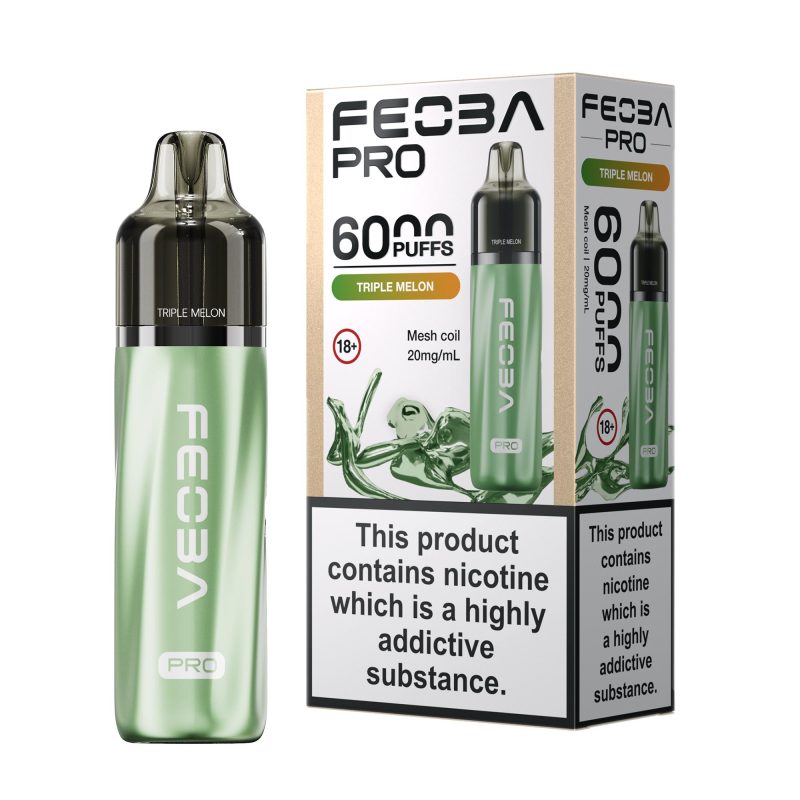 Triple Melon – Feoba Pro 6000 Vape Kit (2ml + 10ml Refillable Pod)