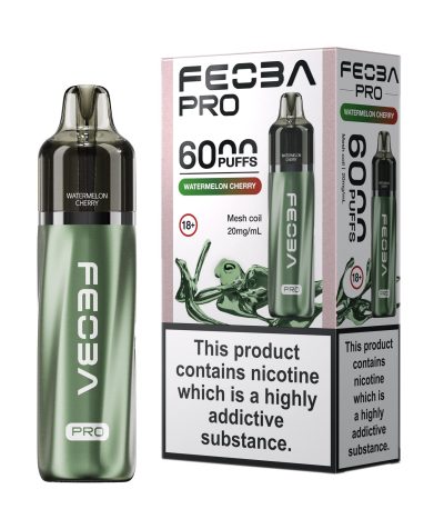 Watermelon Cherry – Feoba Pro 6000 Vape Kit (2ml + 10ml Refillable Pod)