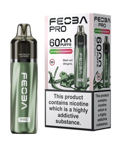 Watermelon Raspberry – Feoba Pro 6000 Vape Kit (2ml + 10ml Refillable Pod)