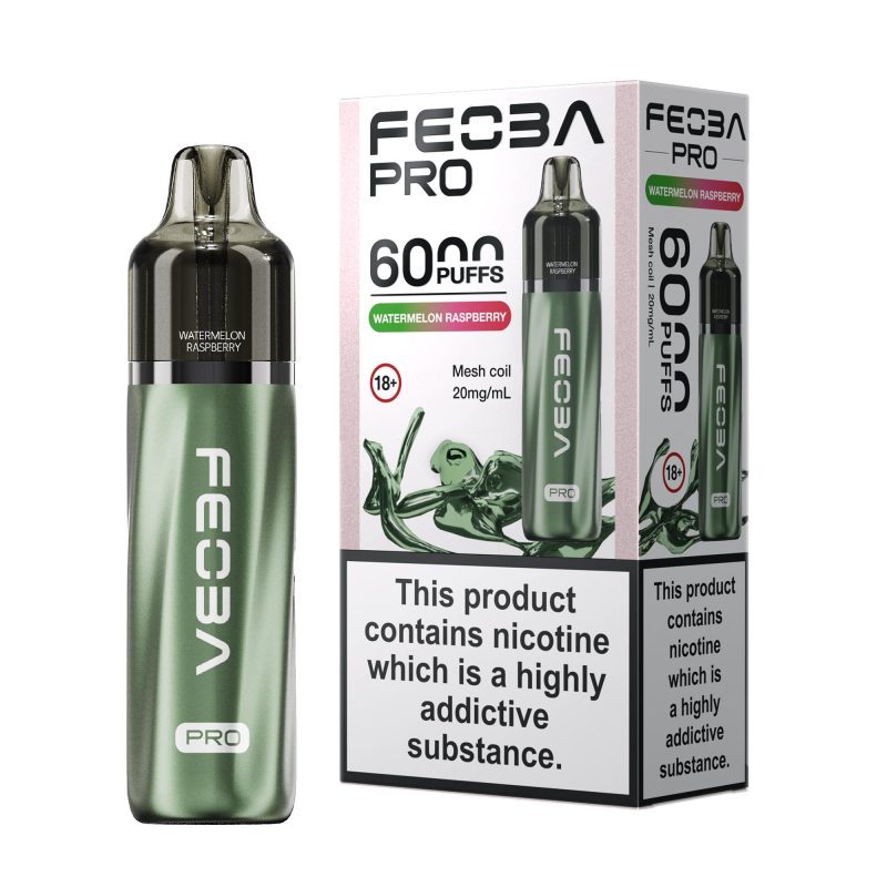 Watermelon Raspberry – Feoba Pro 6000 Vape Kit (2ml + 10ml Refillable Pod)