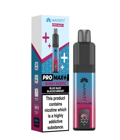 Blue Razz Blackcurrant – Hayati Pro Max+ 6000 Vape Kit (2ml + 10ml Refillable Pod)