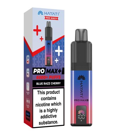 Blue Razz Cherry – Hayati Pro Max+ 6000 Vape Kit (2ml + 10ml Refillable Pod)