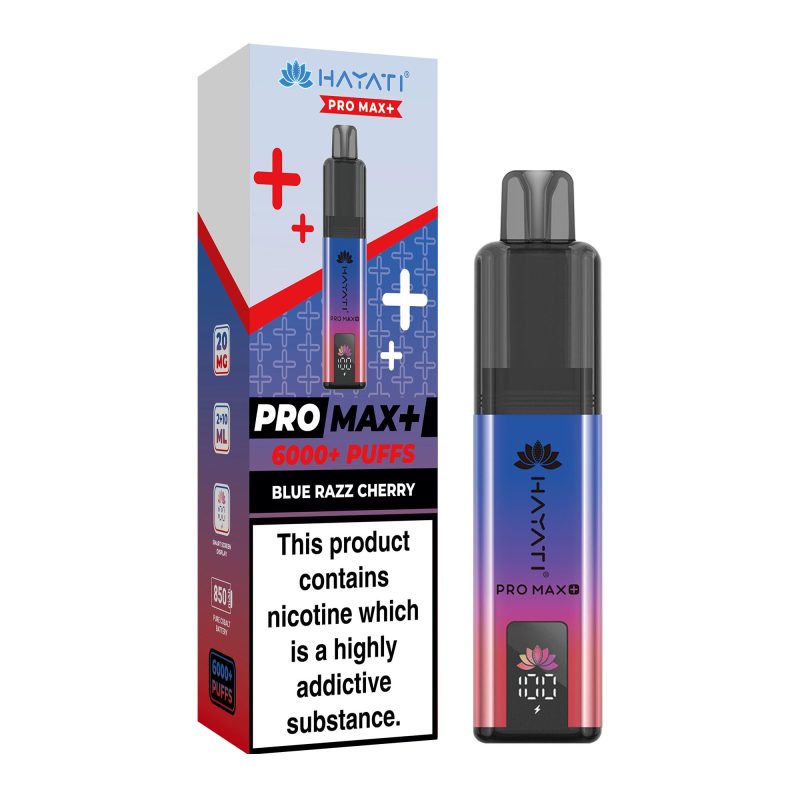 Blue Razz Cherry – Hayati Pro Max+ 6000 Vape Kit (2ml + 10ml Refillable Pod)
