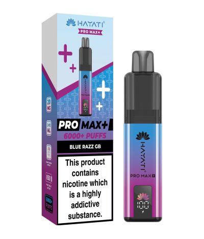Blue Razz GB – Hayati Pro Max+ 6000 Vape Kit (2ml + 10ml Refillable Pod)