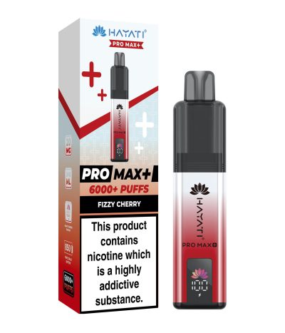 Fizzy Cherry – Hayati Pro Max+ 6000 Vape Kit (2ml + 10ml Refillable Pod)
