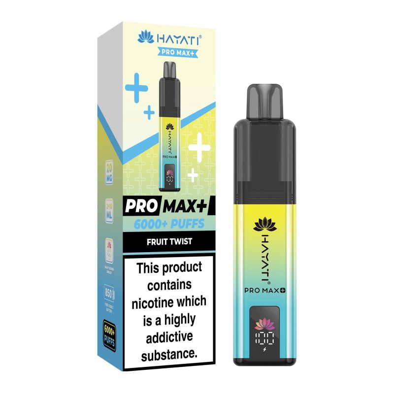 Hayati Pro Max Plus 6000 - Fruit Twist Fruit Twist – Hayati Pro Max+ 6000 Vape Kit (2ml + 10ml Refillable Pod)