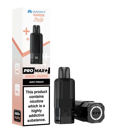 Juicy Peach – Hayati Pro Max+ 6000 Pod (2ml + 10ml Refillable Pod)