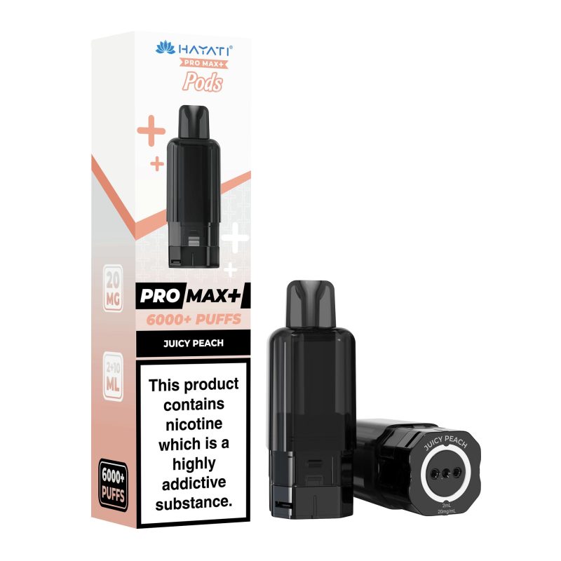 Hayati Pro Max Plus 6000 Pod - Juicy Peach Juicy Peach – Hayati Pro Max+ 6000 Pod (2ml + 10ml Refillable Pod)