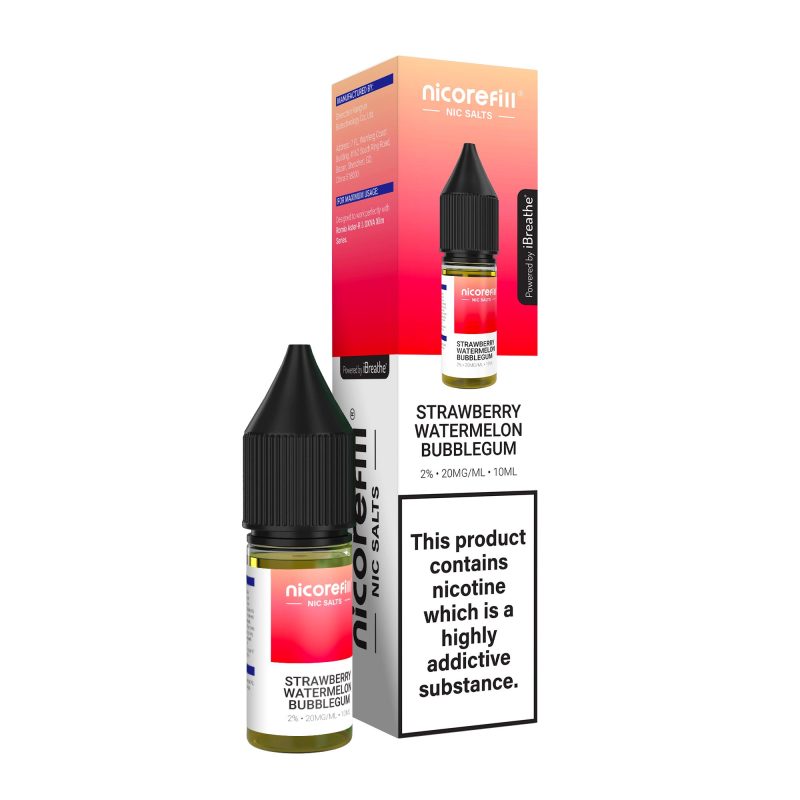 Strawberry Watermelon Bubblegum – Nicorefill Nic Salt (10ml)